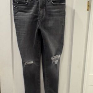 Joes Skinny Ankle Distressed Gray Jeans